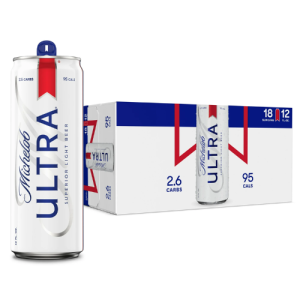 Michelob ULTRA Light Beer Beer, Cans, 4.2% ABV (18 Pack/12 FL OZ)