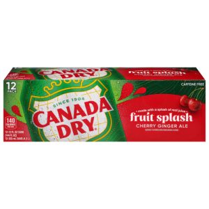 Canada Dry Caffeine Free Cherry Ginger Ale Fruit Splash 12 - Cans (12 fl oz)