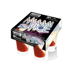 Twisted Shotz Miami Vice Strawberry Daquiri & Pina Colada Shot (Single/100.00 ML Plastic Bottle)