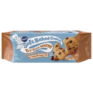 Pillsbury Soft Baked Cookies Peanut Butter with Chocolatey Drizzle, (18 ct)