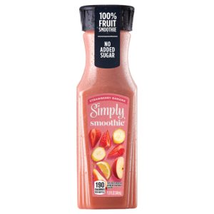 Simply Smoothies Strawberry Banana Juice 100 Bottle (11.5 fl oz)