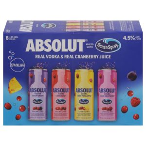 Absolut Sparkling Cranberry Vodka 8 - Cans (355 ml)