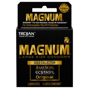 MAGNUM Large Size Condoms Gold Collection Variety, (3 Ct)