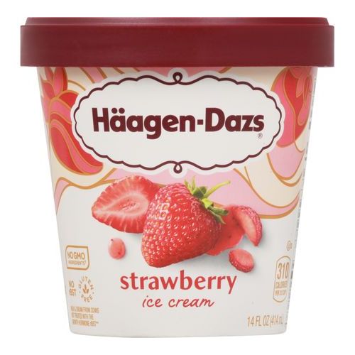 Haagen-Dazs Strawberry Ice Cream (Single/14 oz)