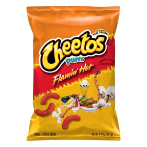 Cheetos Puffs Flamin' Hot Flavored Cheese Flavored Snacks (2.125 oz)