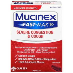 MUCINEX® FAST-MAX® Adult Caplets - Severe Congestion & Cough . (6/20 ct)