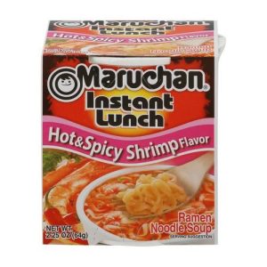 Maruchan Instant Lunch Ramen Noodles with Vegetables Hot & Spicy with Shrimp (Single/2.25 OZ Styrofoam Cup)