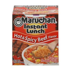 Maruchan Instant Lunch Ramen Noodles with Vegetables Hot & Spicy Beef (Single/2.25 OZ Styrofoam Cup)
