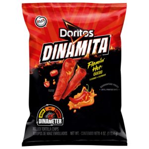 Doritos Dinamita Rolled Tortilla Chips Flamin' Hot Queso Flavored (4 Oz)