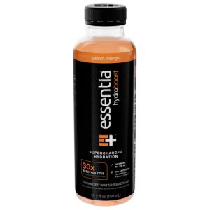 ESSENTIA Hydroboost Enhanced Water Beverage Peach Mango . Sgl PET (15.2 oz)