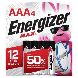 Energizer MAX AAA Batteries () Triple A Alkaline Batteries (4 Pack)