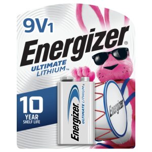 Energizer Ultimate Lithium 9V Batteries () Lithium 9 Volt Batteries (1 Pack)