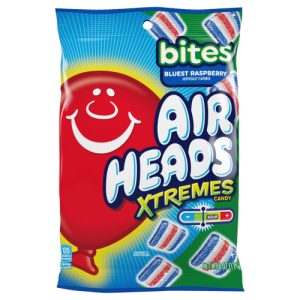 Airheads Xtremes Bites Sweetly Sour Candy Peg Bag Bluest Raspberry flavor, 6 Ounce