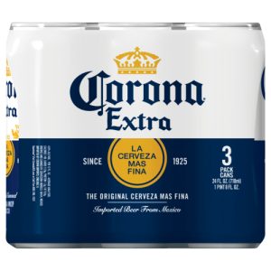 Corona Extra Mexican Lager Import Beer Cans, 4.6% ABV (3 pk)
