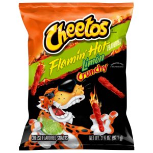 Cheetos Crunchy Cheese Flavored Snacks Flamin' Hot Limon Flavored 3 (1/4 Oz)