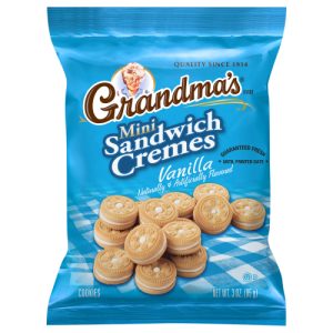 Grandma's Mini Sandwich Cremes Cookies Vanilla Naturally & Artificially Flavored (3 Oz)