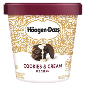 Haagen-Dazs Cookies & Ceam Ice Cream (Single/14 oz)
