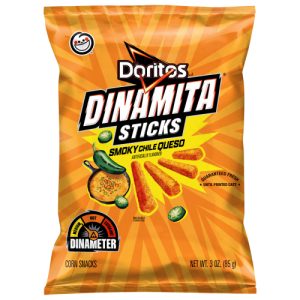 Doritos Dinamita Sticks Corn Snacks Smoky Chile Queso Artificially Flavored (3 Oz)