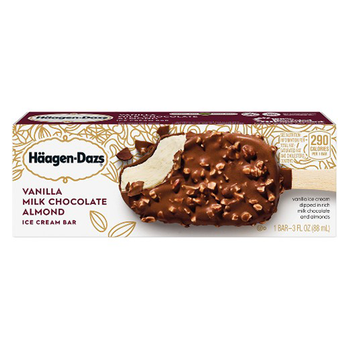 Häagen-Dazs Vanilla Milk Chocolate Almond Ice Cream Bar (Single/3 oz)