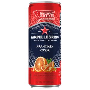 Sanpellegrino Italian Sparkling Drink Aranciata Rossa Sparkling Orange and Blood Orange Beverage Can