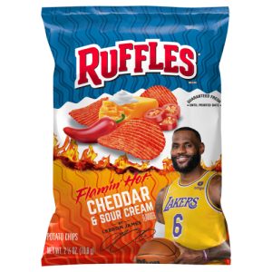 Ruffles Potato Chips Flamin' Hot Cheddar Sour Cream 2 1/2 Ounce