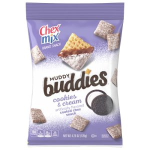 Chex Mix Muddy Buddies Cookies and Cream, Snack Bag, (4.25 oz)