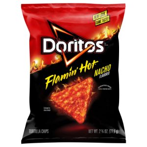 Doritos Flavored Tortilla Chips Flamin' Hot Nacho Flavored 2 (3/4 Oz)