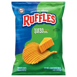 Ruffles Potato Chips Queso Cheese Flavored (8 Oz)