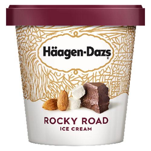 Haagen-Dazs Rocky Road Ice Cream (Single/14 oz)