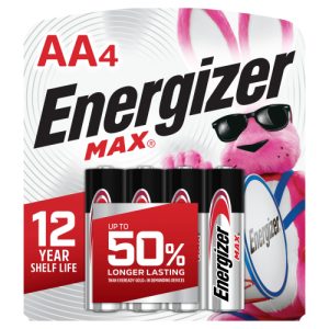 Energizer MAX AA Batteries () Double A Alkaline Batteries (4 Pack)