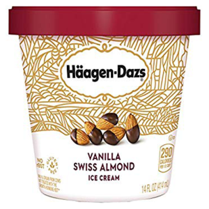 Haagen-Dazs Vanilla Swiss Almond Ice Cream (Single/14 oz)