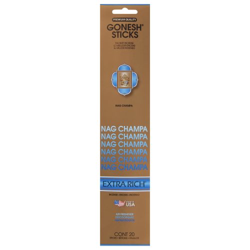 Gonesh Sticks Extra Rich Nag Champa Incense (20 ea)