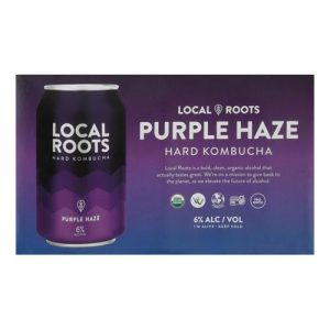 Local Roots Purple Haze Hard Kombucha (6 Pack/12 oz Can)