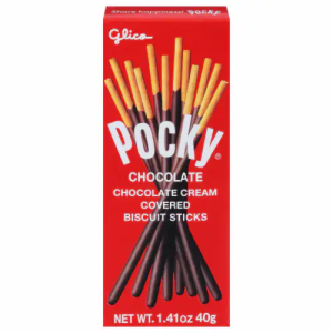 "Glico Pocky Chocolate Cream Covered Biscuit Sticks " (Single/1.41 OZ)