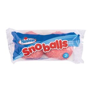 Hostess Sno Balls Coconut & Marshmallow covered Chocolate Cake with Creamy Filling (Single/3.50 OZ Plastic Wrapper)