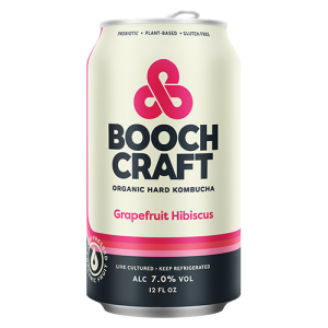 Boochcraft High Alcohol Kombucha Grapefruit Hibiscus (6 Pack/12.00 OZ Cans)