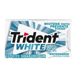 Trident White Sugar Free Gum Wintergreen (Single/24.00 G Pack)