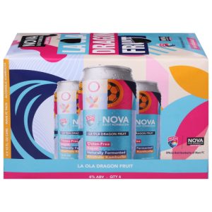 Nova La Ola Dragon Fruit Alcoholic Kombucha 6 - Cans (12 fl oz)