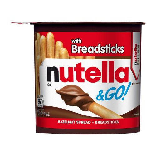 Nutella Ferrero & Go Hazelnut Spread + Breadsticks  (Single/1.80 OZ Plastic Box)
