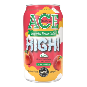 Ace High! Imperial Peach Cider (6 Pack/12 OZ Can)