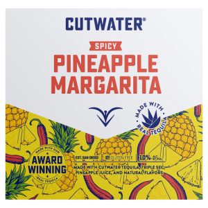 Cutwater Spicy Pineapple Tequila Margarita (4 Pack/12 fl oz)