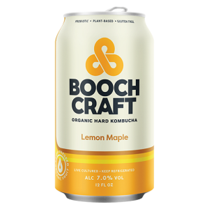 Boochcraft High Alcohol Kombucha Lemon Maple (4 Pack/12 oz Cans)