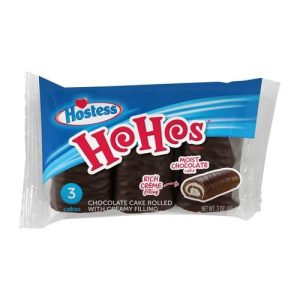 Hostess Ho Hos Chocolate Cake Rolled - with Creamy Filling (Single/3.00 OZ Plastic Wrapper)