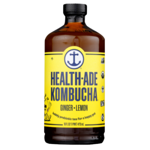 Health-Ade Organic Vegan Ginger Lemon Kombucha (Single/16oz)