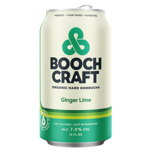 Boochcraft High Alcohol Kombucha Ginger Lime (6 Pack/12 oz Cans)