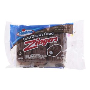 Hostess Zingers Iced Devil's Food Cake with Creamy Filling (Single/3.81 OZ Plastic Wrapper)