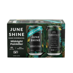 JuneShine Midnight Painkiller Hard Kombucha (6 Pack/12 oz Cans)
