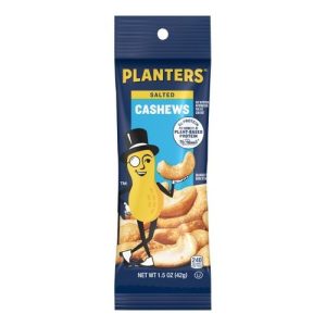 Planters Salted Cashews  (Single/1.50 OZ Plastic Bag)