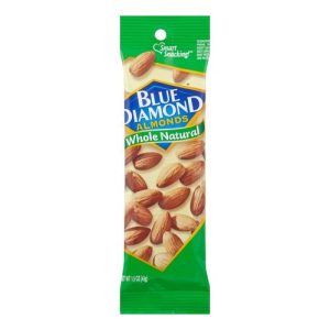 Blue Diamond Almonds Whole Natural (Single/1.50 OZ Foil Bag)