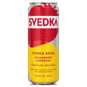 SVEDKA Vodka Soda Strawberry Lemonade (4 Pack/355 mL)